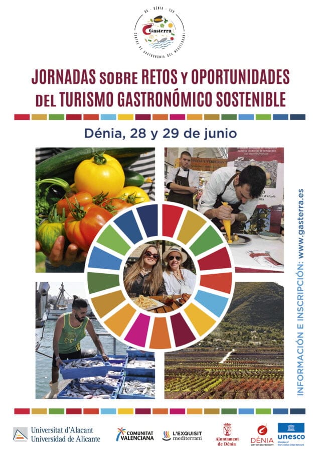Dénia, punto de encuentro del turismo gastronómico sostenible 1 Imagen: Cartel de las jornadas de turismo gastronómico sostenible