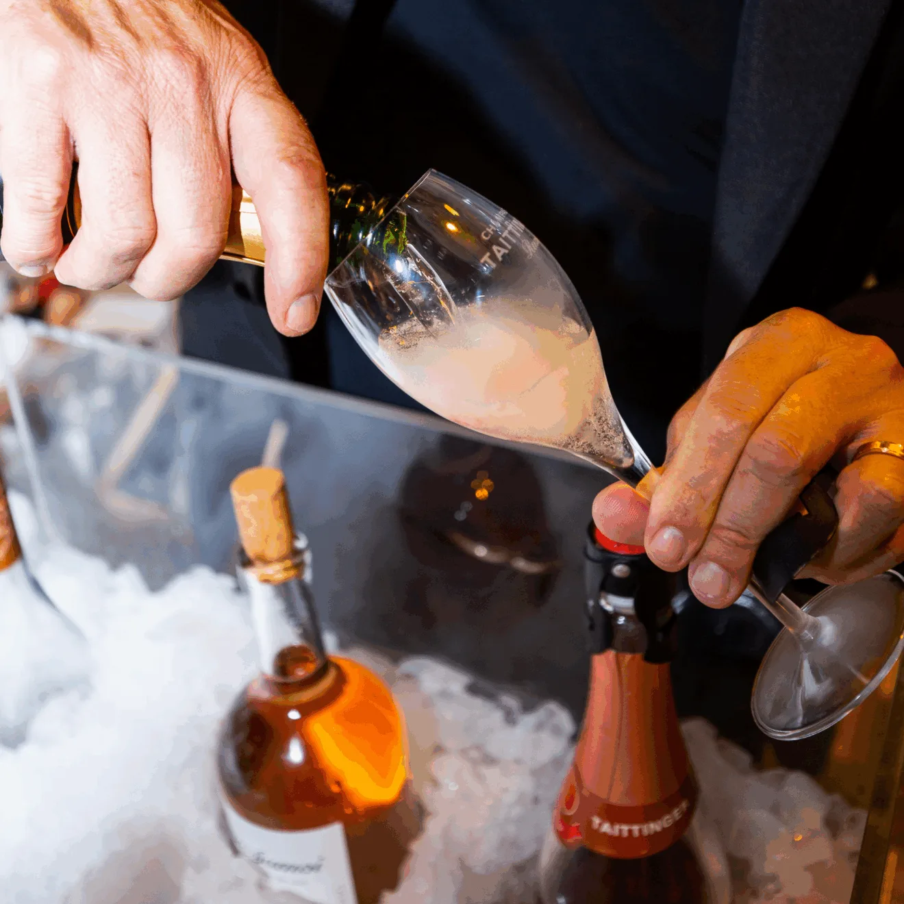 La celebración estuvo acompañada con Champagne Taittinger