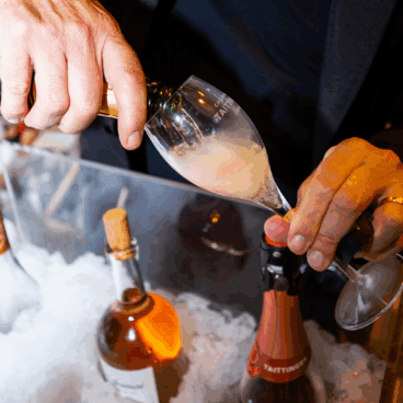 La celebración estuvo acompañada con Champagne Taittinger