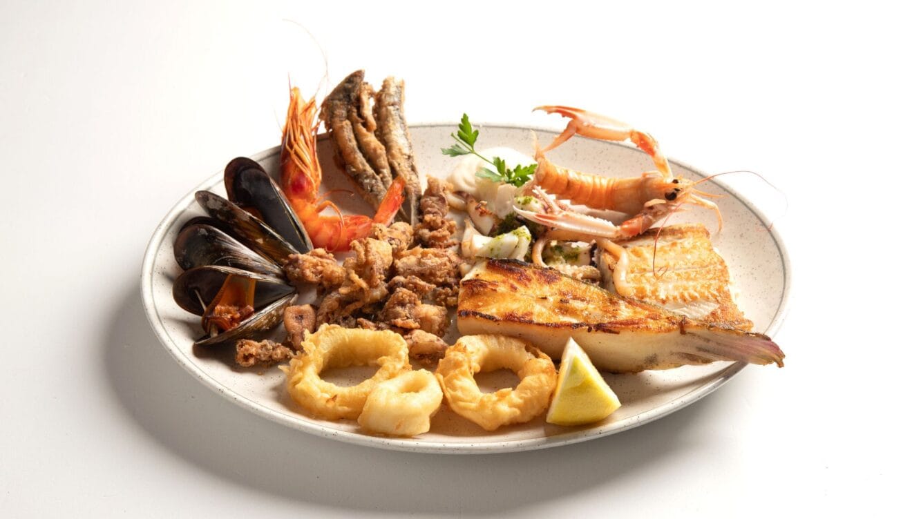 Parrillada de pescado y marisco