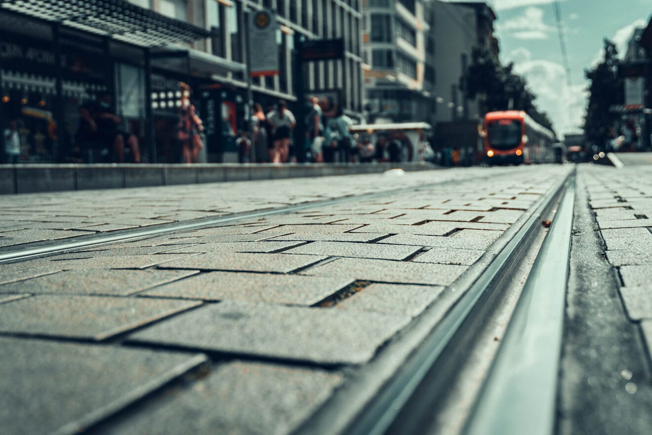 Recorrido urbano de un tranvía