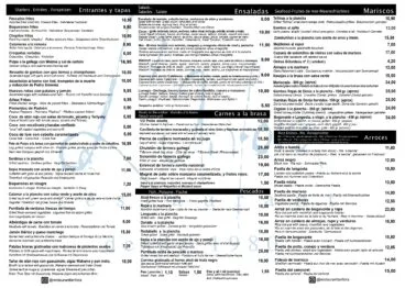 Carta Restaurante l’Anfora – Parte 1
