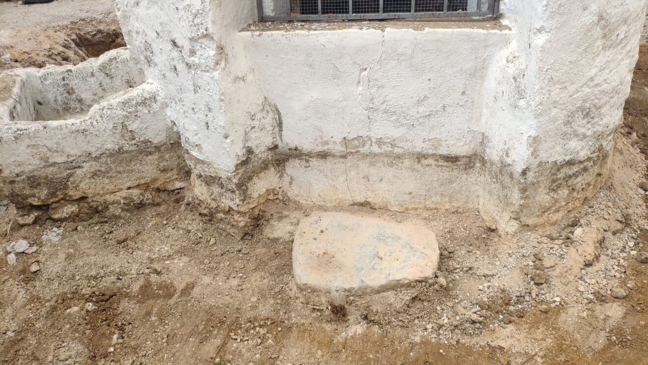Base del pozo en Jesús Pobre
