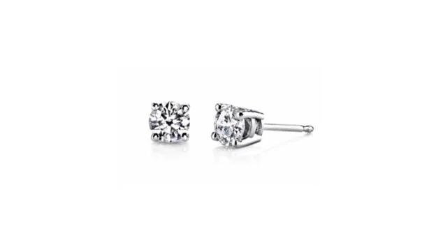 Colección Liberty: las joyas que te harán vivir un auténtico desayuno con diamantes 2 dormilones de oro blanco de 18 quilates con diamante en talla brillante de 045 quilates