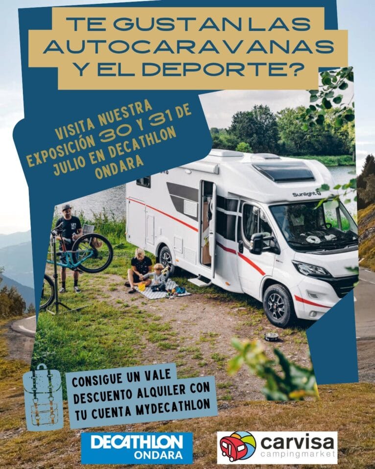 Exposición de autocaravanas con Carvisa y Decathlon Ondara