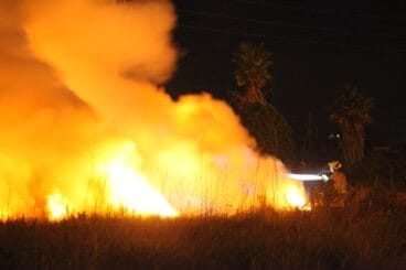 Incendio de una parcela de Torrecremada