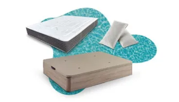 Pack Rebajas con canapé de madera y colchón Tulum