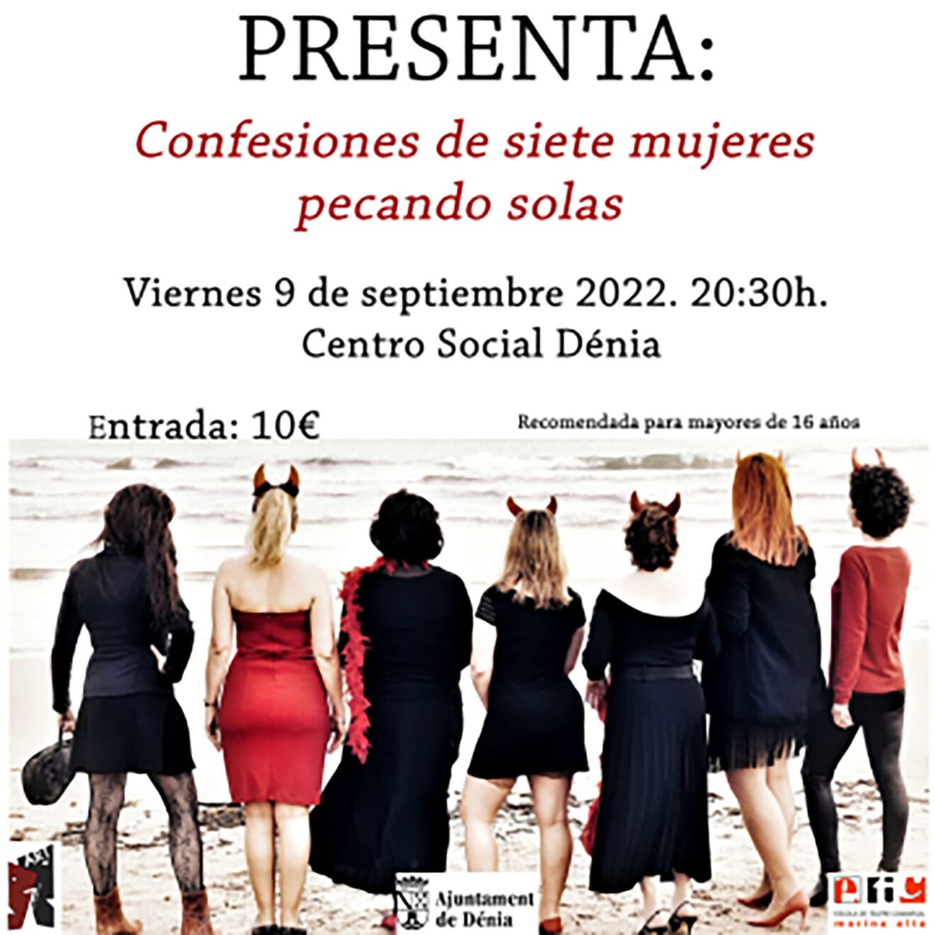 Cartel de Confesiones de siete mujeres pecando solas