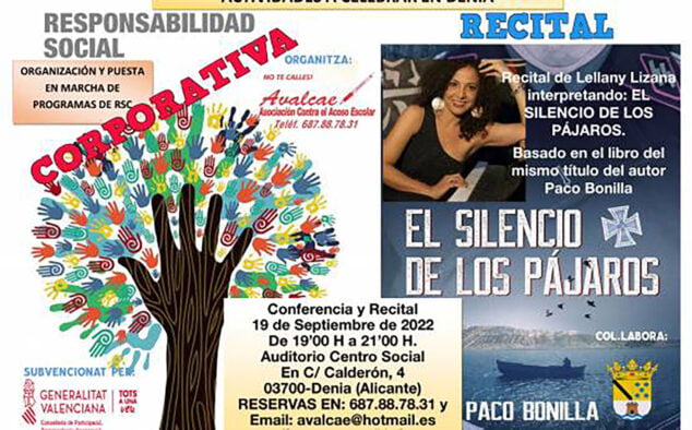Imagen: Cartel del recital El Silencio de los Pájaros por Lellany Lizana