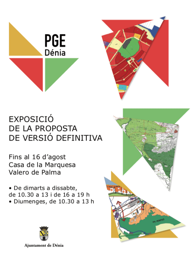 Imagen: Cartel Exposición Plan General Estructural Dénia