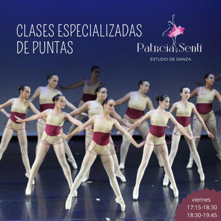 Clases especializadas de puntas en Estudio de danza Patricia Sentí
