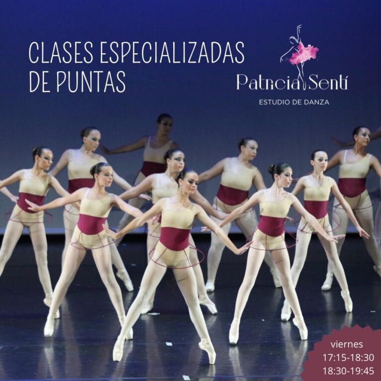 Clases especializadas de puntas en Estudio de danza Patricia Sentí