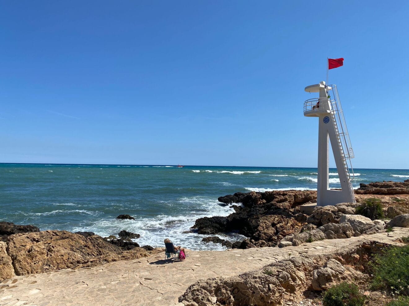 La bandera roja ondea en El Trampolí (archivo)