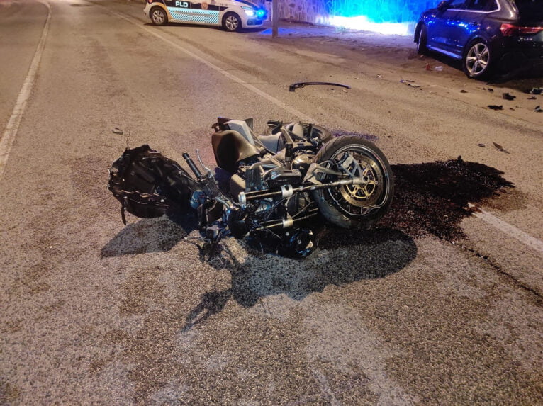 Lugar del accidente de moto en Dénia 02