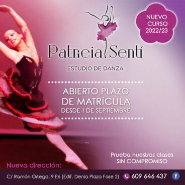 Matrícula abierta para el curso 22-23 – Estudio de danza Patricia Sentí