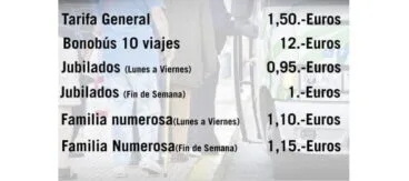 Tarifas de la línea de bus de Dénia Costa Calma