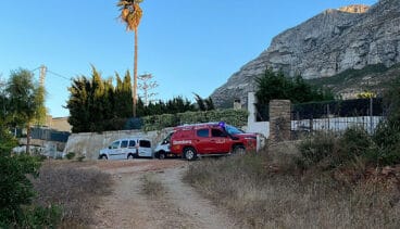 Vehículo de Bomberos en la zona