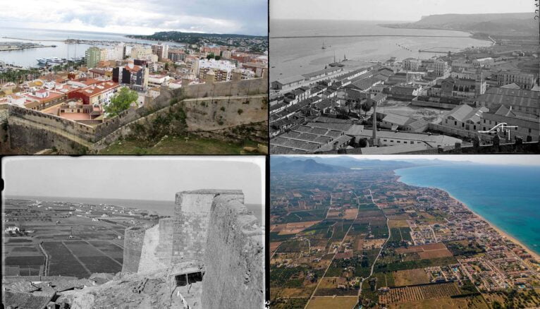 Así han cambiado las vistas del Castillo de Dénia en 100 años