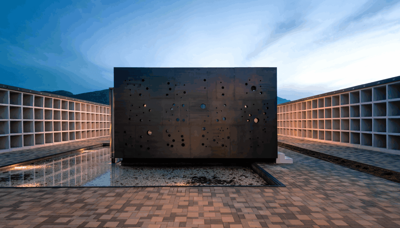 Espacio de meditación en el cementerio de Pedreguer