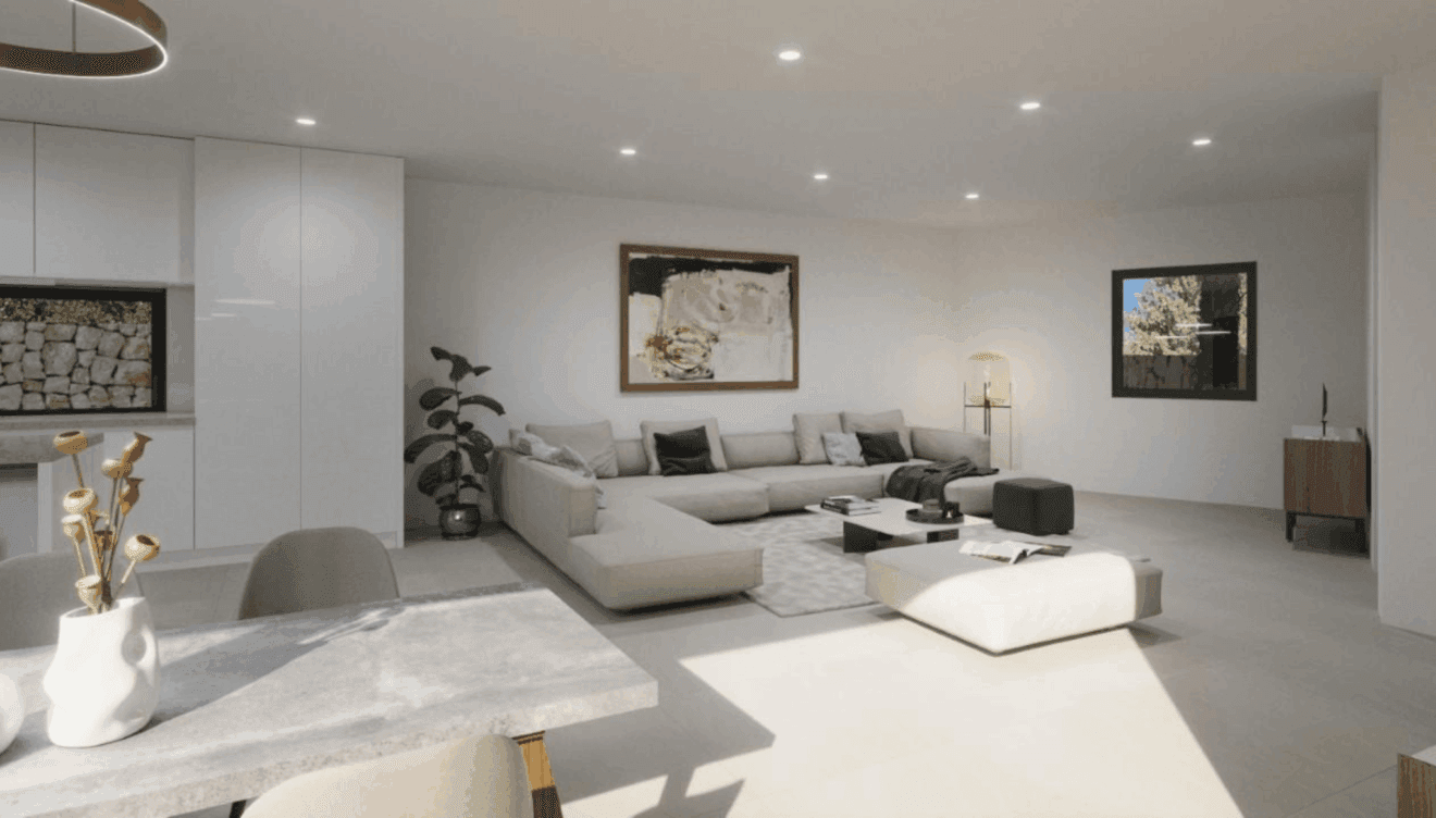 Interior muy luminoso de la vivienda de Lucas Graf Projects