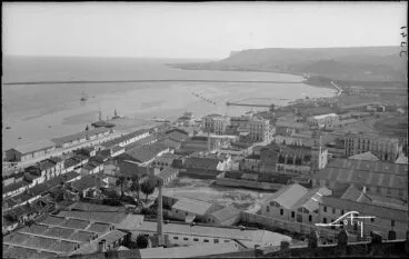 La zona portuaria de Dénia desde el Castillo en 1930, aproximadamente | Archivo Loty