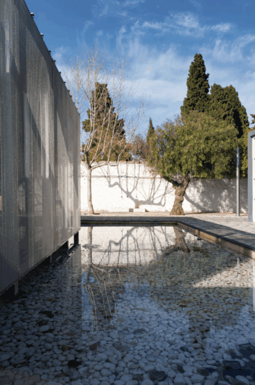 Piel del espacio, rodeado por agua