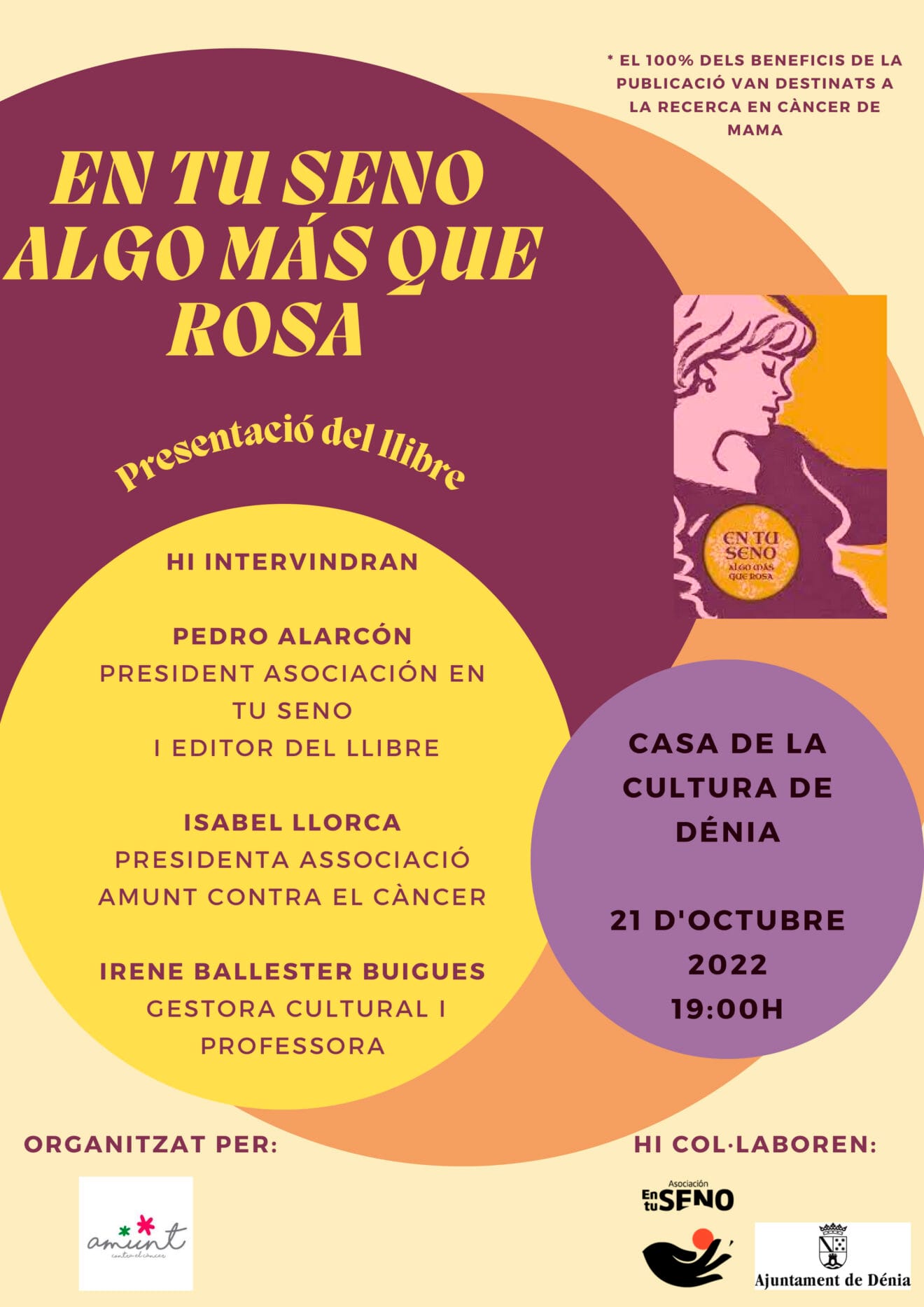 Cartel de la presentación del libro 'En tu seno algo más que rosa'