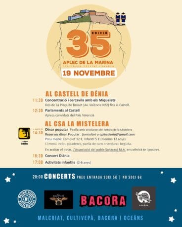 Cartel y programa del Aplec de la Marina 2022