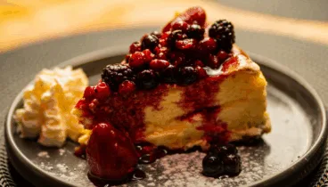 Deliciosa tarta casera en este restaurante de Dénia