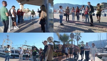 futuros guias turisticos e informadores de la comarca se forman por un dia en el puerto de denia