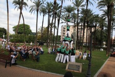 Muixeranga en el acto institucional del 9 d’Octubre en Dénia