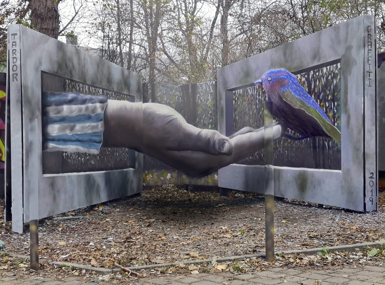 Mural 3D de Tardor en Dresde, Alemania