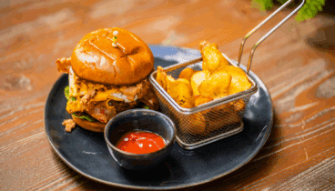 Prueba la deliciosa hamburguesa de ternera de Babilònia