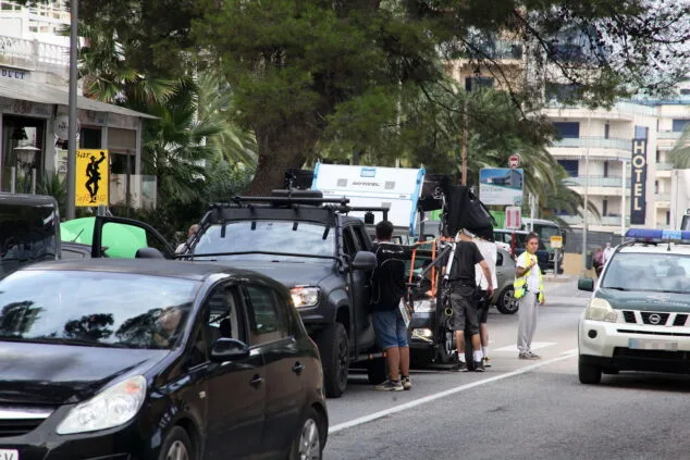 Imagen: Rodaje en Dénia de Lo carga el diablo