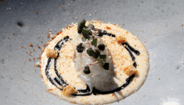 Tartar de sepia y panceta ibérica del chef Bruno Ruiz