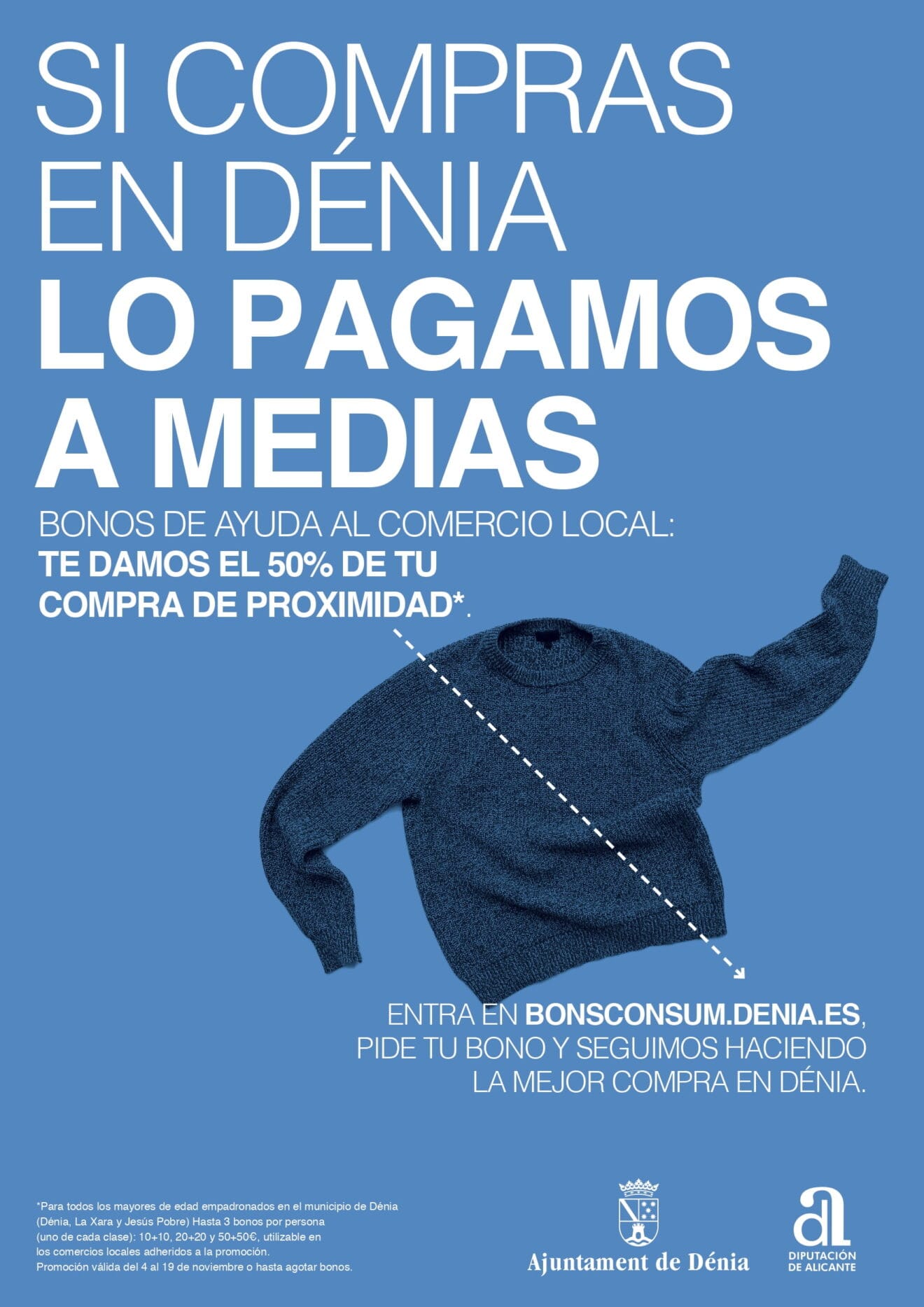 Cartel promocional de la segunda edición del Bono Consumo de Dénia