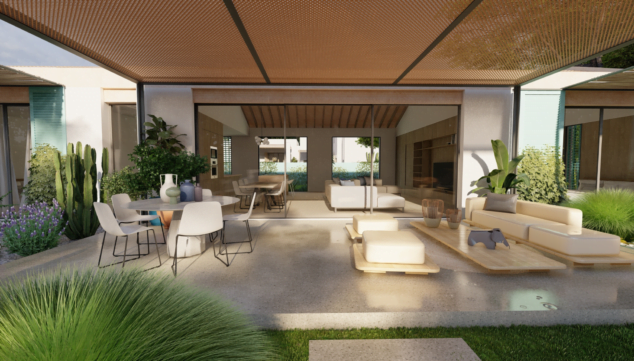 Imagen: El patio como elemento que introduce la vegetación en la vivienda