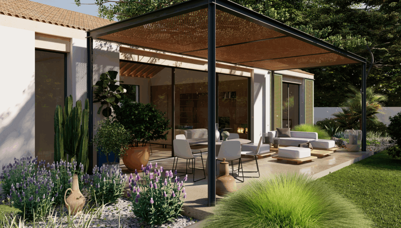 La vivienda está envuelta de naturaleza