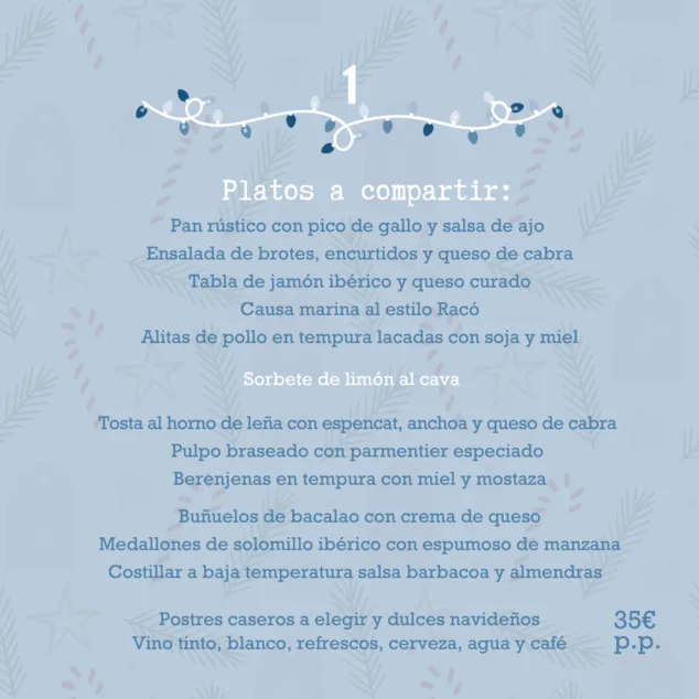 Vive unas fiestas únicas: estos son los deliciosos menús de empresa que El Racó del Mar ha elaborado para ti 1 menu 1 de empresa de el raco del mar