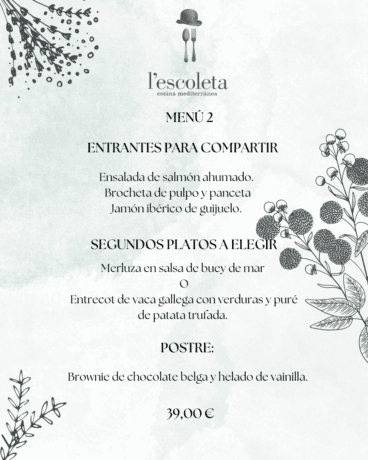Menú 2 de empresa en L’Escoleta