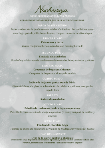 Menú Nochevieja 2022 MoVida