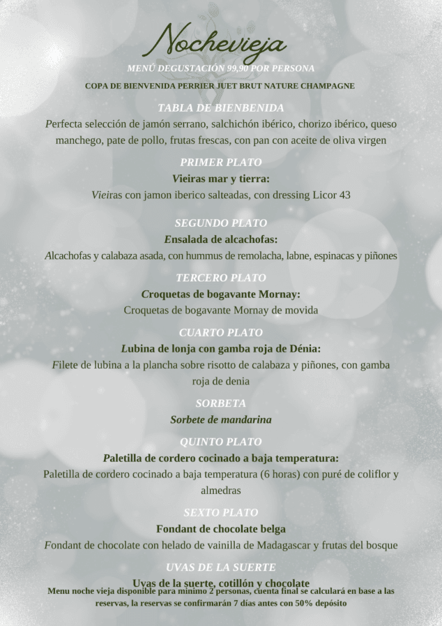 menu nochevieja 2022 movida
