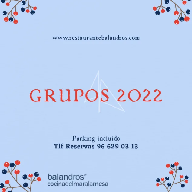 menus de empresa 2022 de restaurante balandros