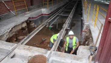 Obras en las instalaciones de la estación de tren de Dénia