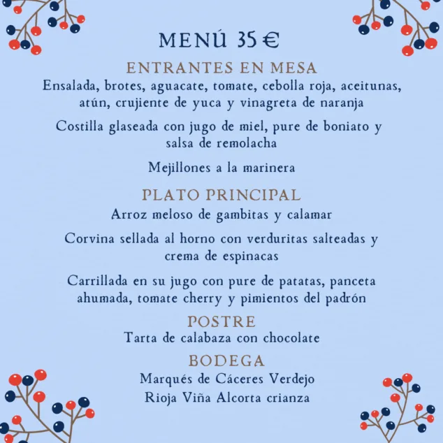 opcion 1 de los menus de empresa 2022 de restaurante balandros