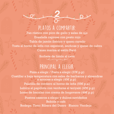 Opción 2 de los Menús de Empresa 2022 de Manduc Restaurante-Cafetería