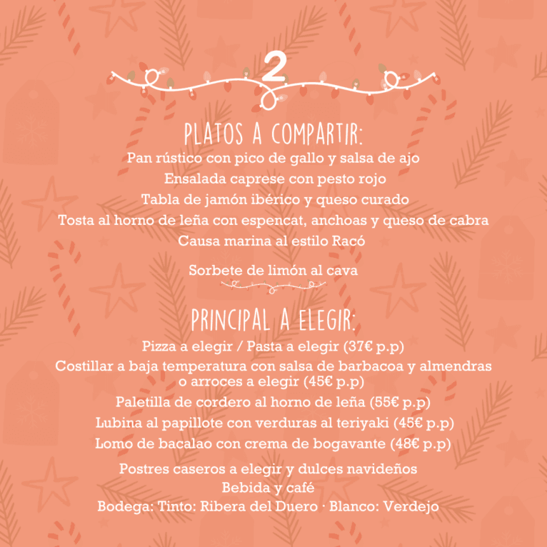 Opción 2 de los Menús de Empresa 2022 de Manduc Restaurante-Cafetería