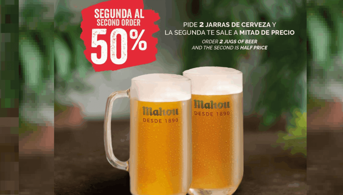 Segunda unidad de jarra de cerveza a mitad de precio - Lizarran
