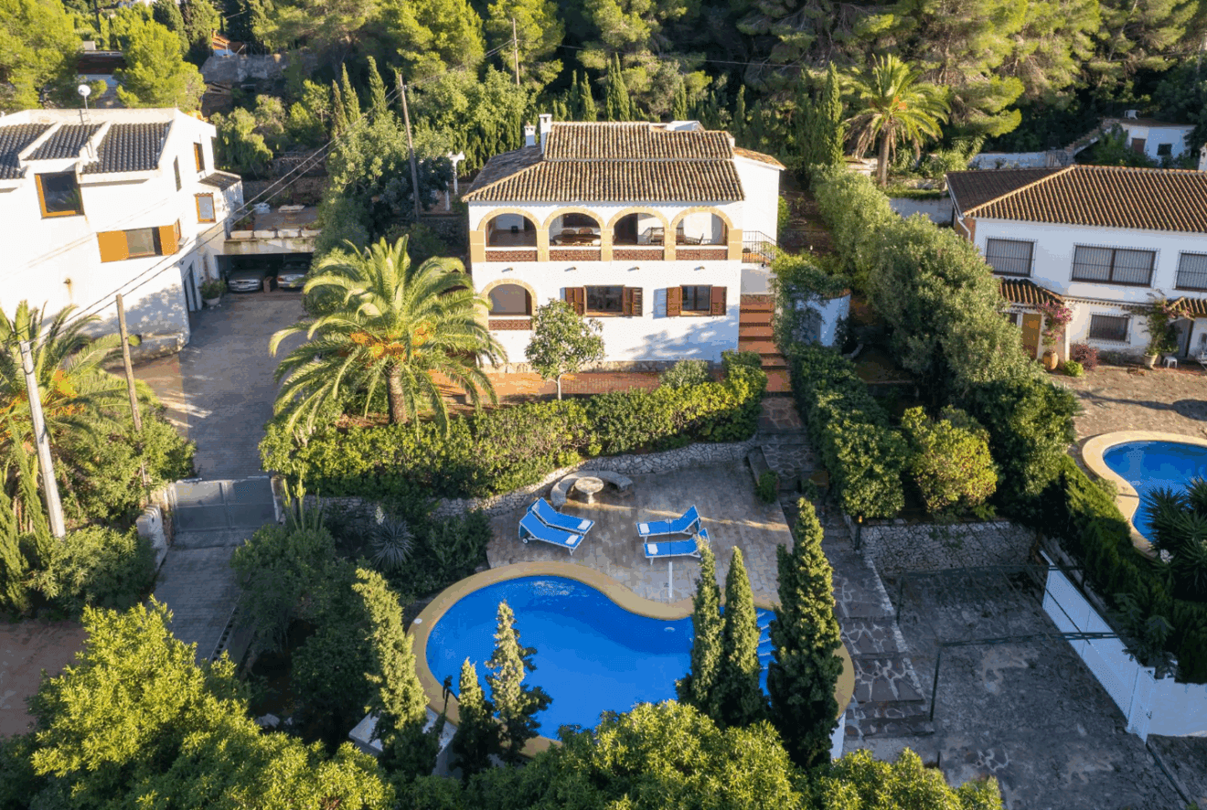 Vista aérea de la villa