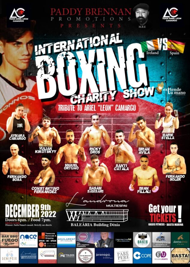 Imagen: Cartel del evento benéfico de boxeo